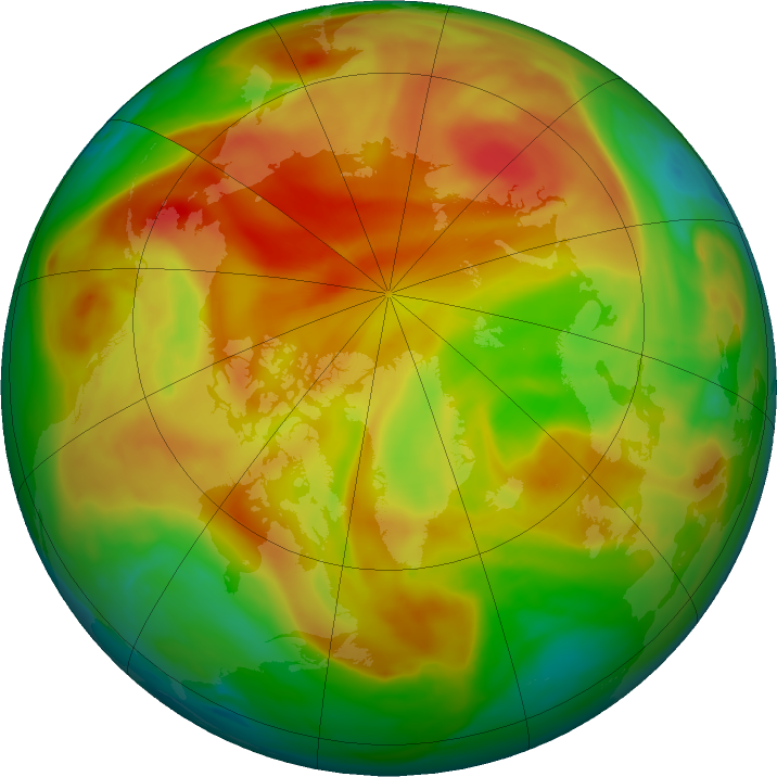 Arctic ozone map for 14 April 2023